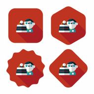 SALE Shopaholic flat icon with long shadow eps10 N73