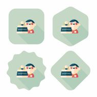 SALE Shopaholic flat icon with long shadow eps10 N76