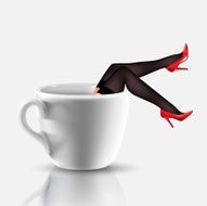 coffee cup with legs
