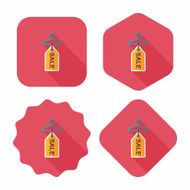 shopping clothes hanger flat icon with long shadow eps10 N23