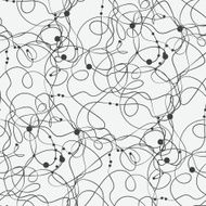 Abstract vector seamless black and white pattern