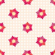 Seamless background of flowers on cells
