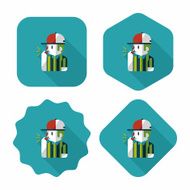 referee flat icon with long shadow eps10 N6