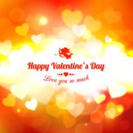Happy Valentines day typographical glow holiday background with shining soft N6