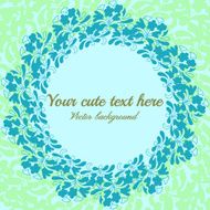 Invitation vintage card with floral pattern