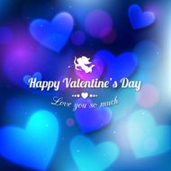 Happy Valentines day typographical glow holiday background with shining soft N8