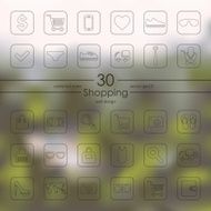 Set of shopping icons N3