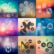 shopping infographic with unfocused background N24