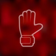gloves icon on blurred background N2