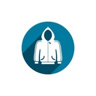 Sweater with hood vector icon isolated