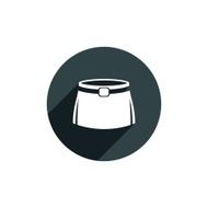 Skirt vector icon isolated