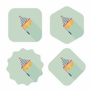 birthday party mask flat icon with long shadow eps10 N3