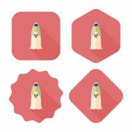 wedding bride flat icon with long shadow eps10 N33