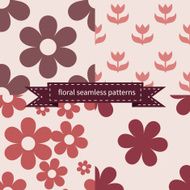 set of floral patterns