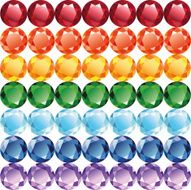 Rainbow of jewelry seamless texture vector