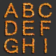 Vector alphabet set with circles
