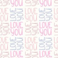 Inscription LOVE YOU seamless pattern N2