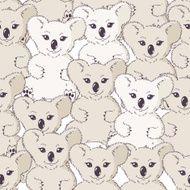 Many koalas seamless background
