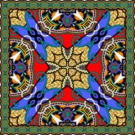 silk neck scarf or kerchief square pattern design N8