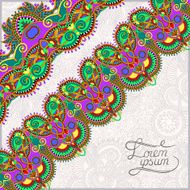 ornamental background with flower ribbon N4