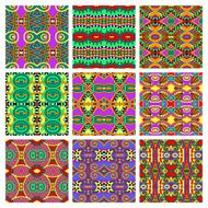 different seamless colored vintage geometric pattern