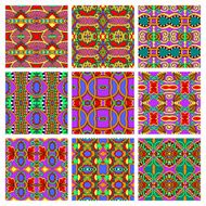 different seamless colored vintage geometric pattern N2