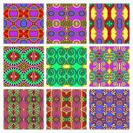 different seamless colored vintage geometric pattern N4