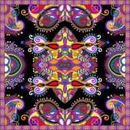 silk neck scarf or kerchief square pattern design N12