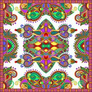 ornamental floral paisley bandanna Square ornament