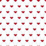 Seamless ruby pattern on white