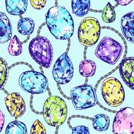 Hand drawn precious stones N2