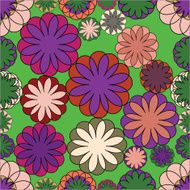 geometric mosaic seamless floral pattern Vector pattern