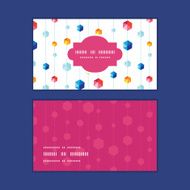 Vector abstract hanging jewels striped horizontal frame pattern business cards