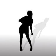 Vector silhouette of a woman N248
