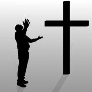 Vector silhouette of a man N24