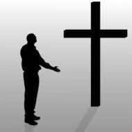 Vector silhouette of a man N25