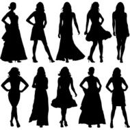 Fashionable Women Silhouette Set N2
