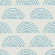 Seamless abstract wave and clouds hand drawn pattern N2