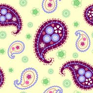 Decorative Vector Colorful seamless paisley pattern