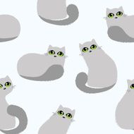 Seamless pattern of cats N2