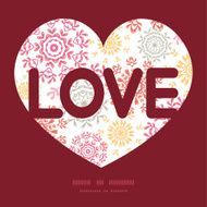 Vector folk floral circles abstract love text frame pattern invitation