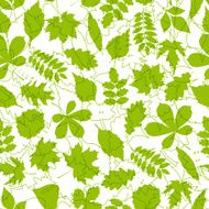 seamless pattern from spring leaves