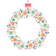 Beautiful flowers abstract design frame