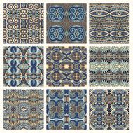 different seamless colored vintage geometric pattern N5