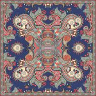 silk neck scarf or kerchief square pattern design N15