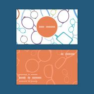 Vector colorful glasses vertical round frame pattern business cards set N2