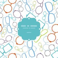 Vector colorful glasses frame seamless pattern background