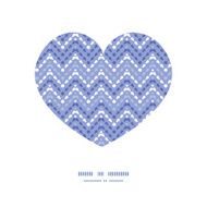Vector purple drops chevron heart silhouette pattern frame
