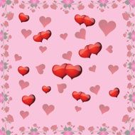 roses and hearts for Valentine&#039;s Day