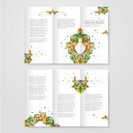 geometric colorful triangles design for tri-fold N2